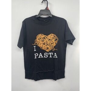 Olive Garden I Love Pasta T-Shirt Men's Medium Black Graphic Short Sleeve NWOT